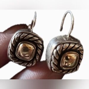 925 & 14kt gold earrings